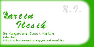 martin ilcsik business card